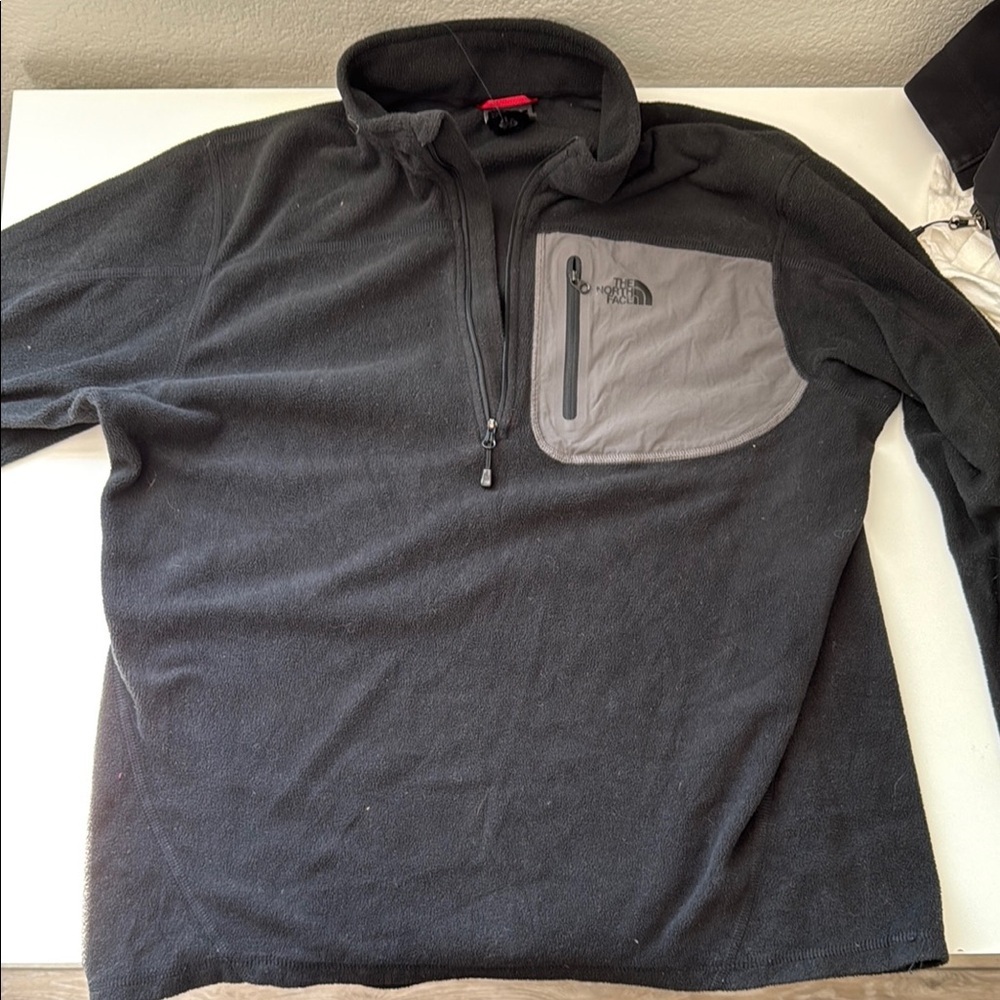The North Face Charcoal and Light Gray Fleece Jacket